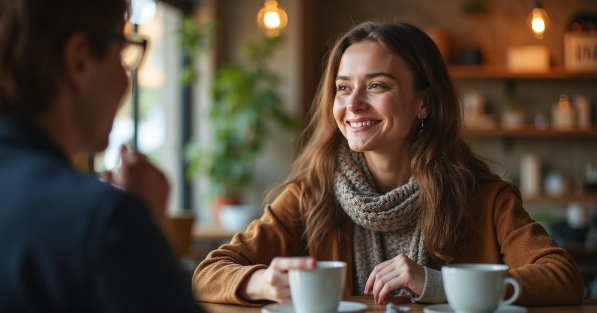 Person practicing social skills in a comfortable low-pressure environment